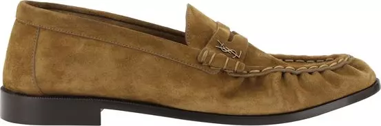 Brown Calf Leather Bos Taurus Slip-On Loafers
