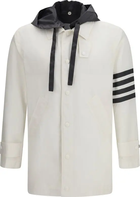 White Polyamide Sweatshirt