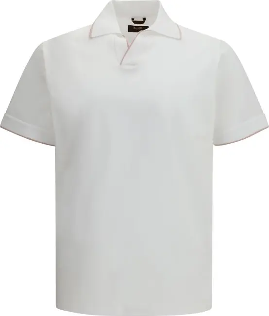 White Cotton Polo Shirt