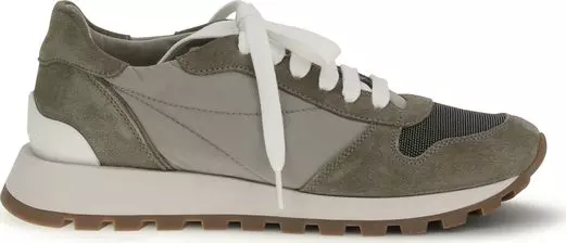 Bicolor Calf Leather Bos Taurus Athletic Sneakers