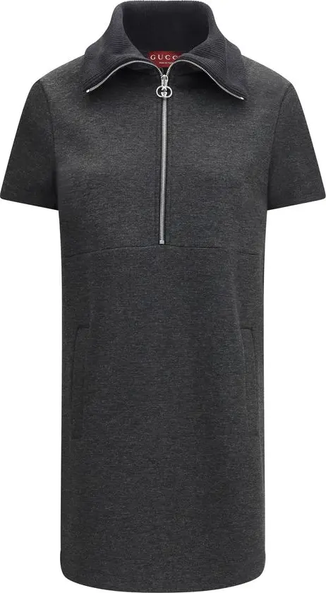 Gray Cotton Casual Dress