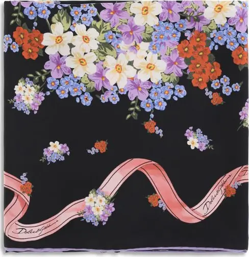 Multicolor Silk Scarf