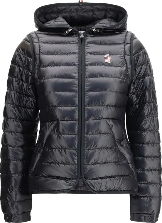 Black Polyamide Full-Length Jacket