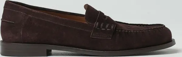 Brown Suede Leather Slip-On Loafers
