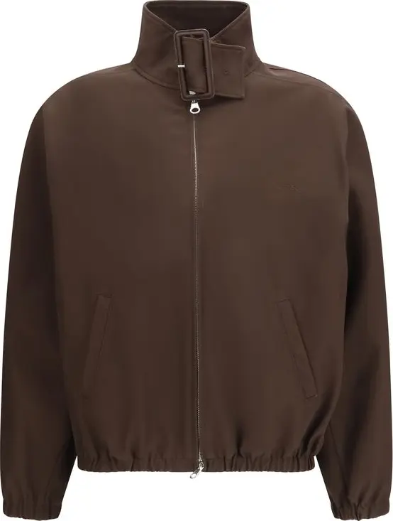 Brown Polyester Bomber