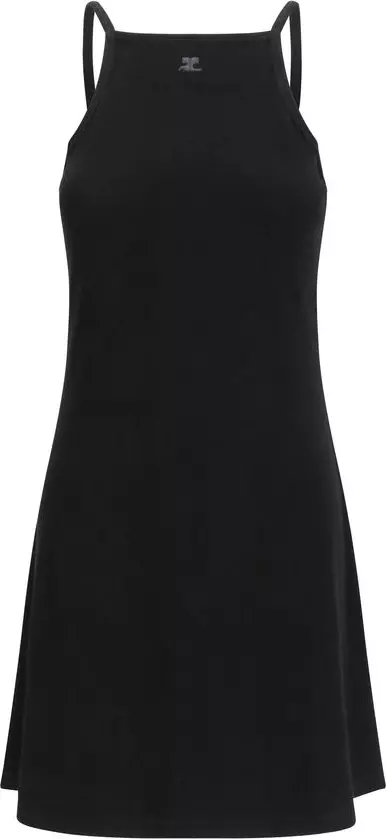 Black Viscose Casual Dress