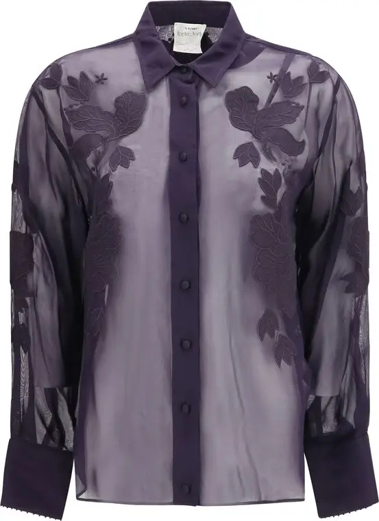 Blue Viscose Blouse