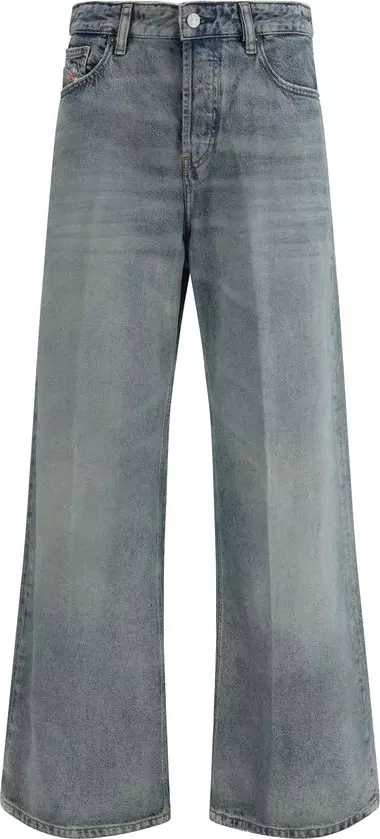 Blue Cotton Relaxed Fit Jeans
