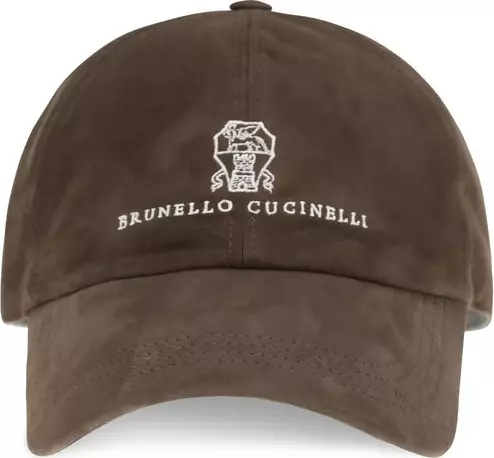 Brown Calf Leather Bos Taurus Cap (Baseball Hat)