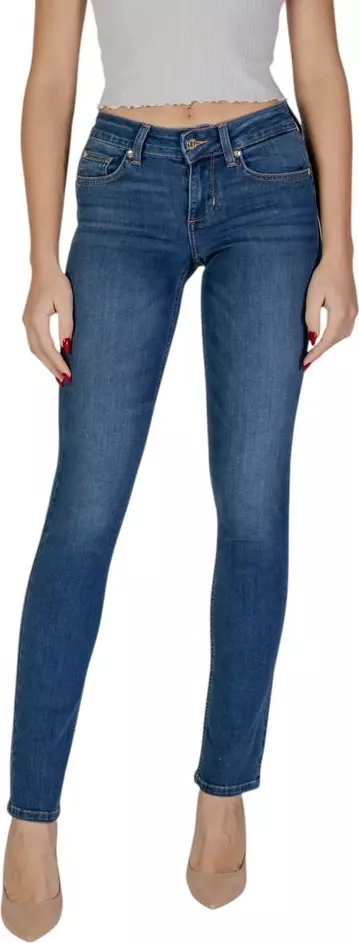 Blue Cotton Skinny Jeans