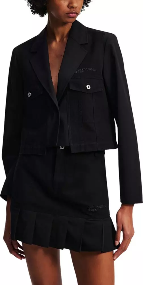 Black Polyester Blazer