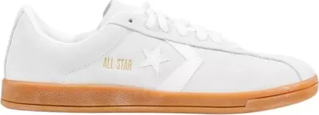 White Leather Low Top Sneakers