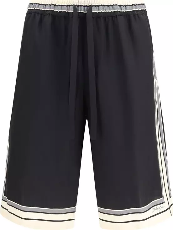 Black Silk Bermuda Shorts