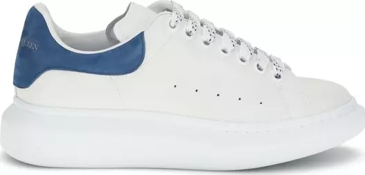 White Calf Leather Bos Taurus Platform Sneakers