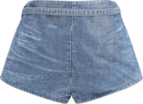 Blue Cotton Bermuda Shorts