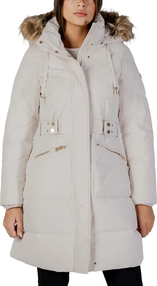 Cream Polyester Coat