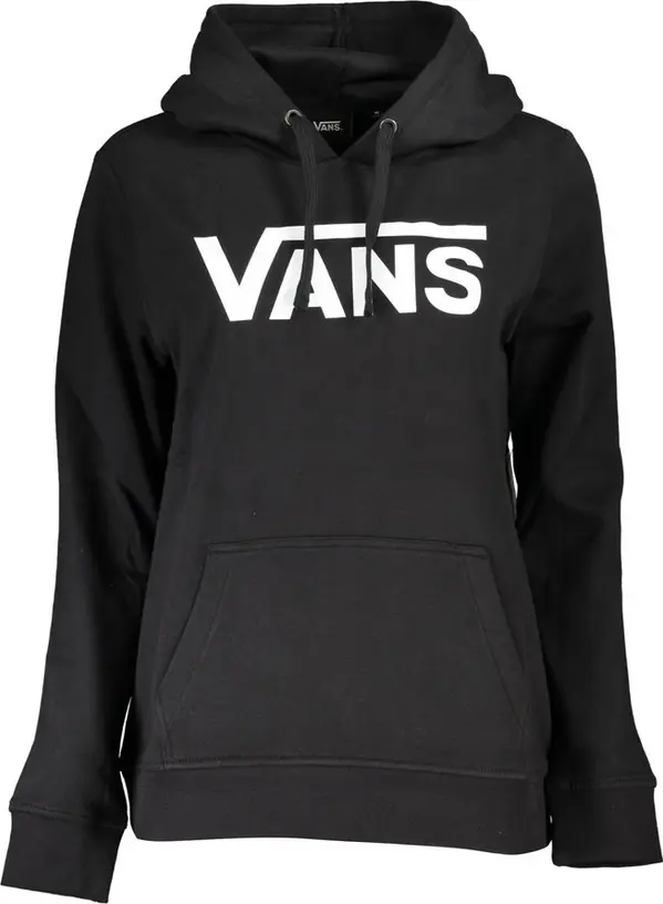 Black Cotton Women Hoodie