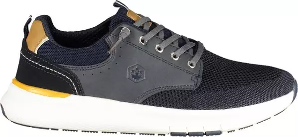 Blue Polyurethane Men Sneaker