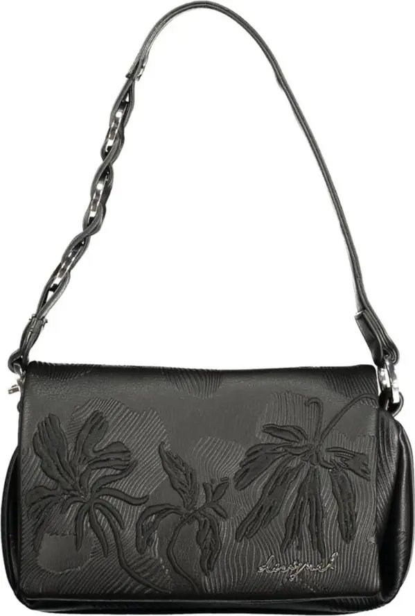Black Polyurethane Women's Bag