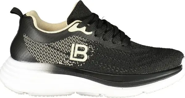 Black Polyester Women Sneaker