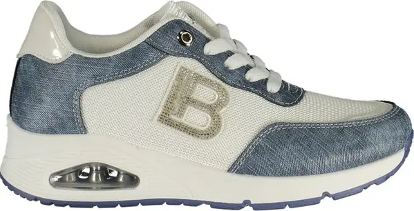 Blue Polyester Women Sneaker