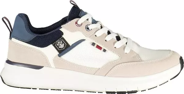 White Polyester Men's Sneaker