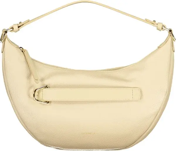 Beige Leather Women Handbag
