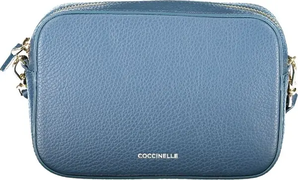 Blue Leather Women Handbag