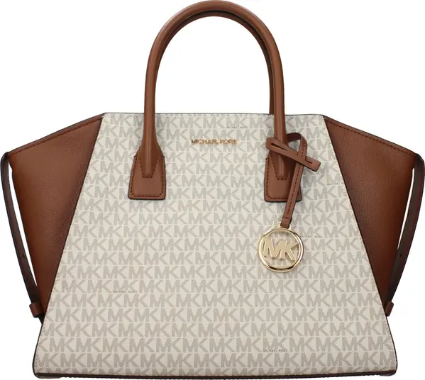 Beige Fabric Handbag