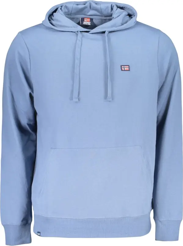 Blue Cotton Men's Hoodie