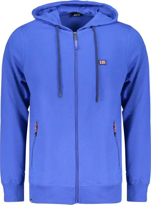 Blue Cotton Men's Hoodie