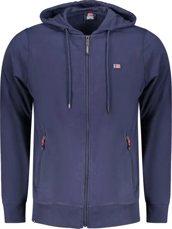 Blue Cotton Men's Hoodie