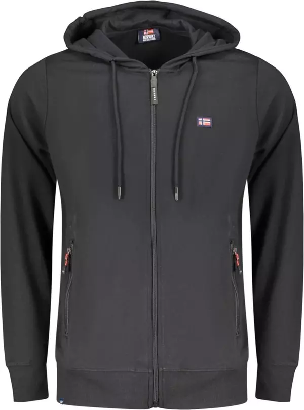 Black Cotton Men's Sweatshirt