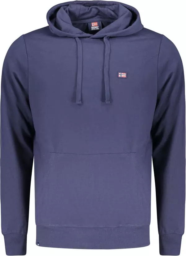 Blue Cotton Men's Hoodie