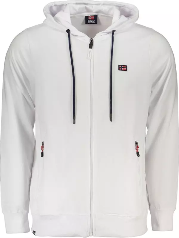 White Cotton Men's Sweatshirt Hoodie