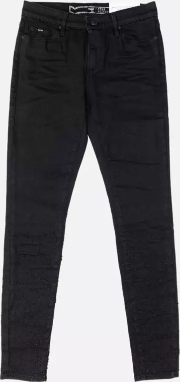 Black Cotton Skinny Jeans