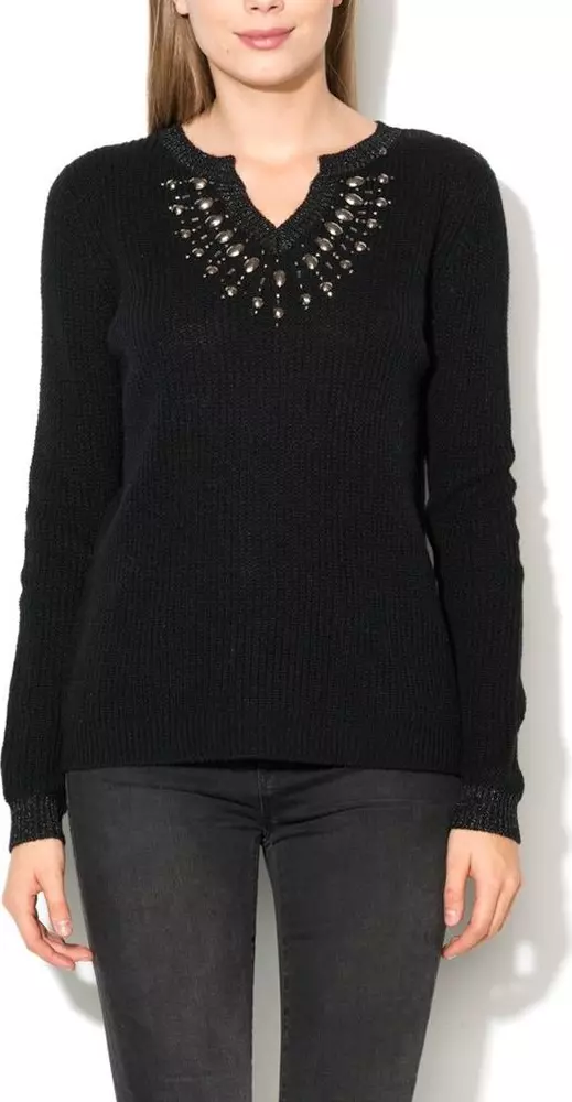 Black Marabou Sweatshirt