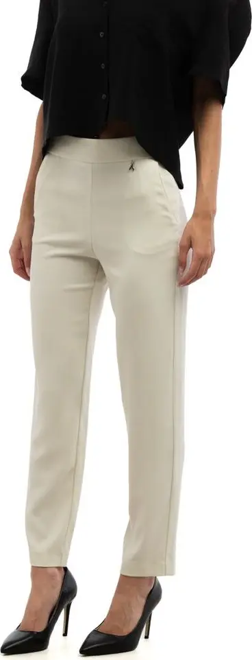 Gray Polyester Casual Pants