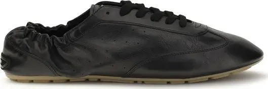 Black Calf Leather Bos Taurus Athletic Sneakers