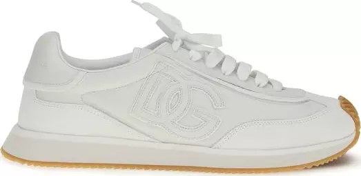 White Calf Leather Bos Taurus Athletic Sneakers
