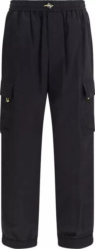 Black Polyamide Cargo Pants