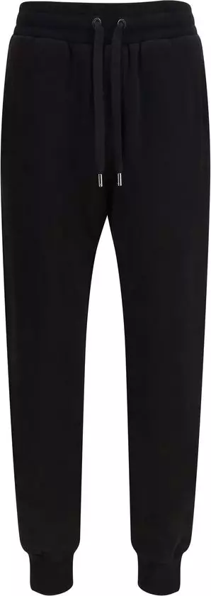 Black Cotton Casual Pants