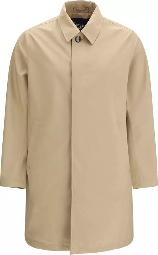 Beige Polyester Trench Coat