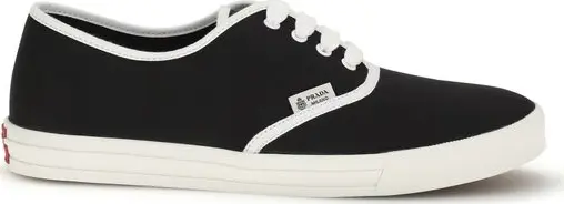 Black Cotton Athletic Sneakers