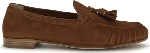 Brown Calf Leather Bos Taurus Slip-On Loafers