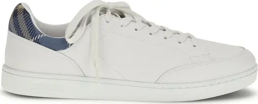 White Calf Leather Bos Taurus Low Top Sneakers
