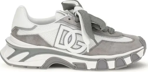 Gray Calf Leather Bos Taurus Athletic Sneakers