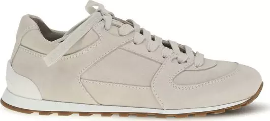 Beige Calf Leather Bos Taurus Low Top Sneakers