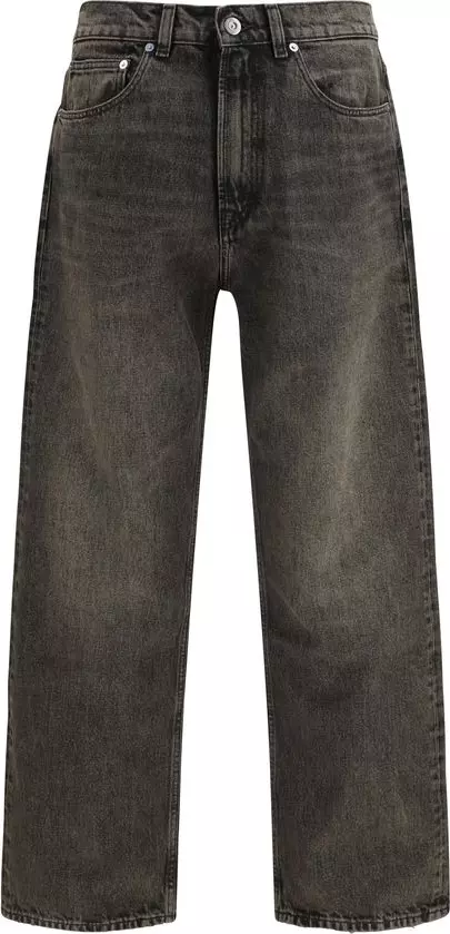 Black Cotton Relaxed Fit Jeans