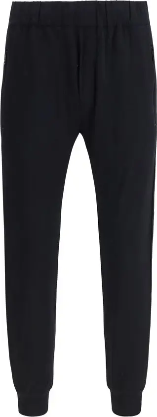 Black Nylon Athletic Pants